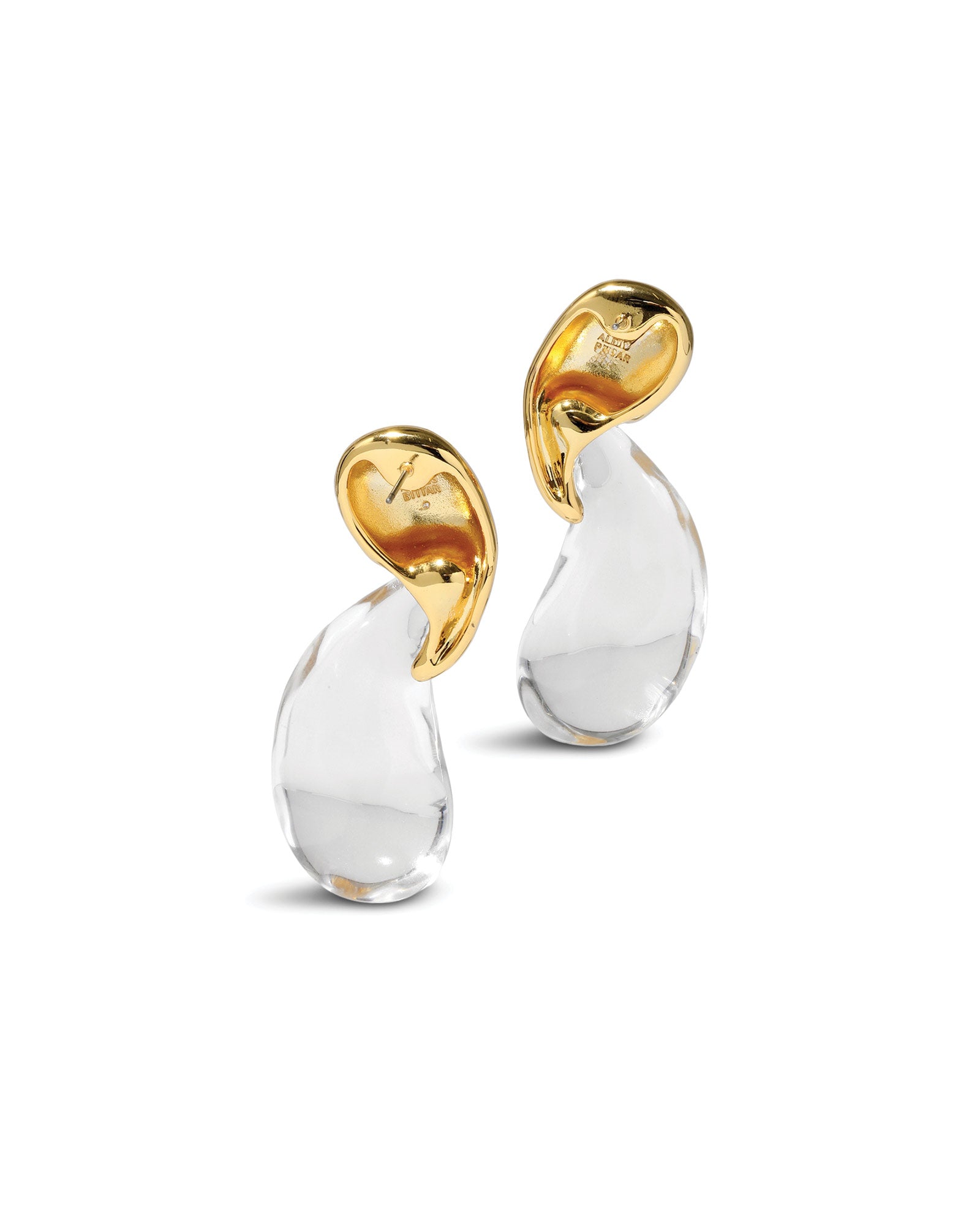 Alexis Bittar-Liquid Lucite Modernist Earrings-Earrings-Blue Ruby Jewellery-Vancouver Canada