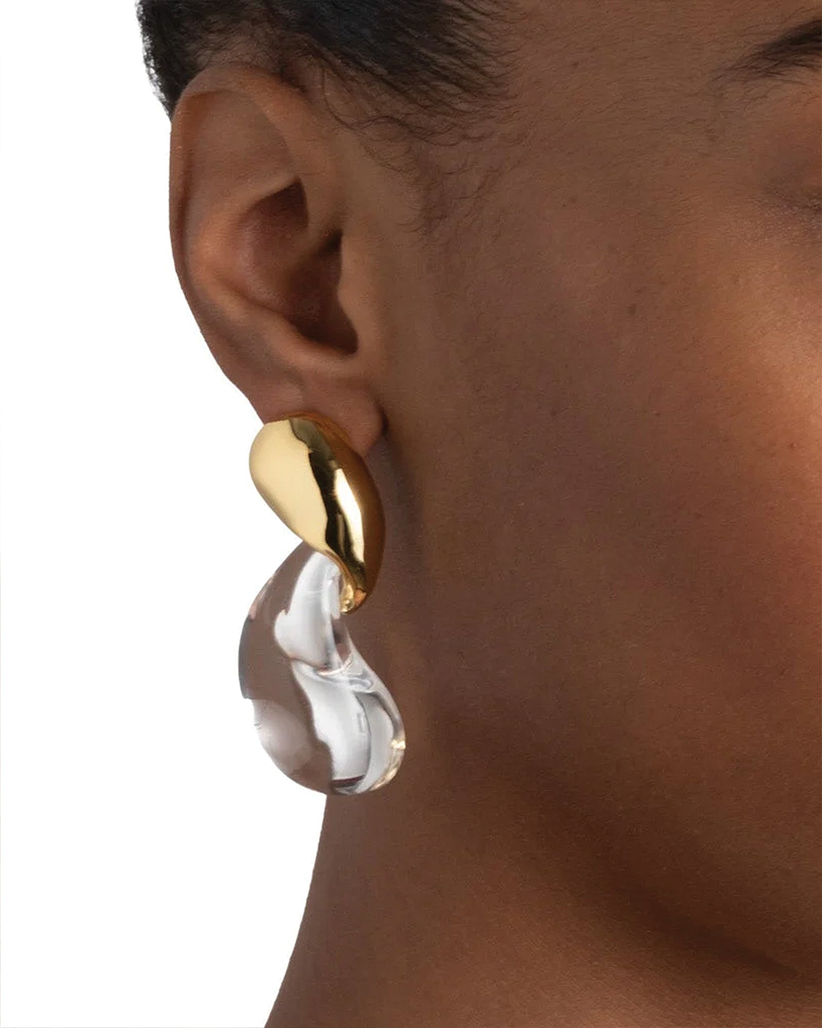 Alexis Bittar-Liquid Lucite Modernist Earrings-Earrings-Blue Ruby Jewellery-Vancouver Canada