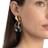 Alexis Bittar-Liquid Lucite Modernist Earrings-Earrings-Blue Ruby Jewellery-Vancouver Canada