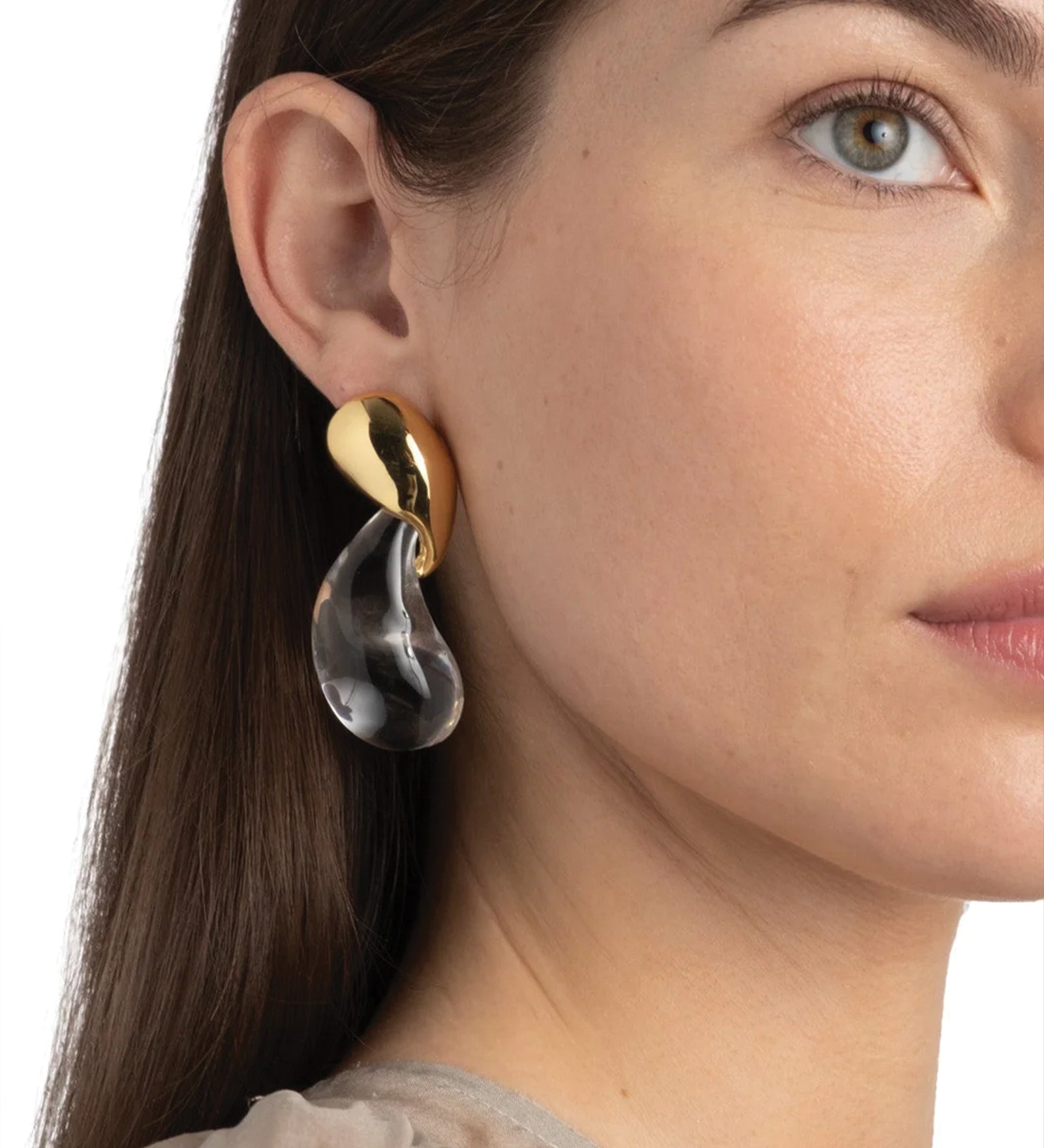 Alexis Bittar-Liquid Lucite Modernist Earrings-Earrings-Blue Ruby Jewellery-Vancouver Canada