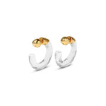Liquid Lucite Front Back
Hoop Earring 14k Gold Plated Brass, Clear Lucite