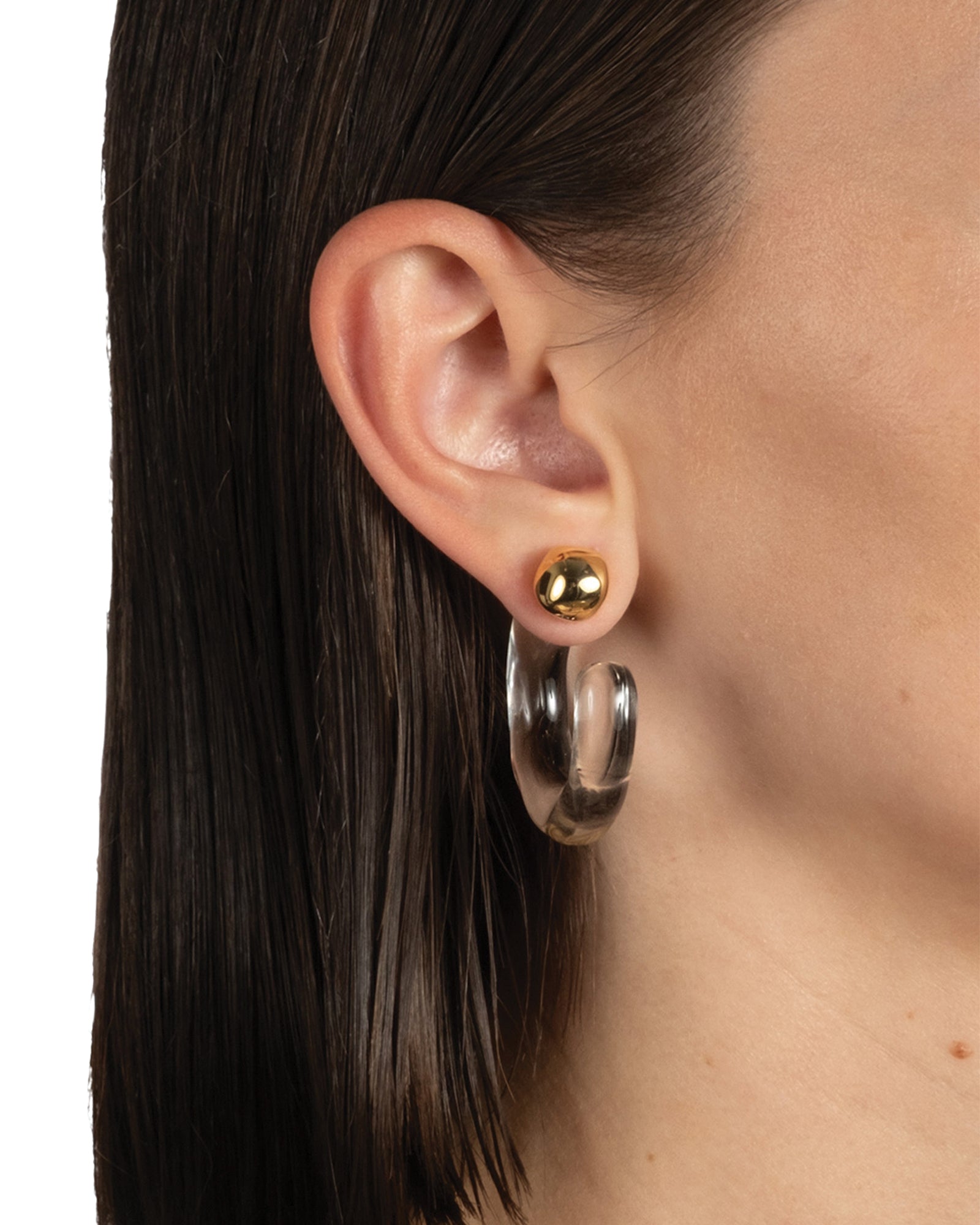 Alexis Bittar-Liquid Lucite Front Back Hoop Earrings-Earrings-Blue Ruby Jewellery-Vancouver Canada