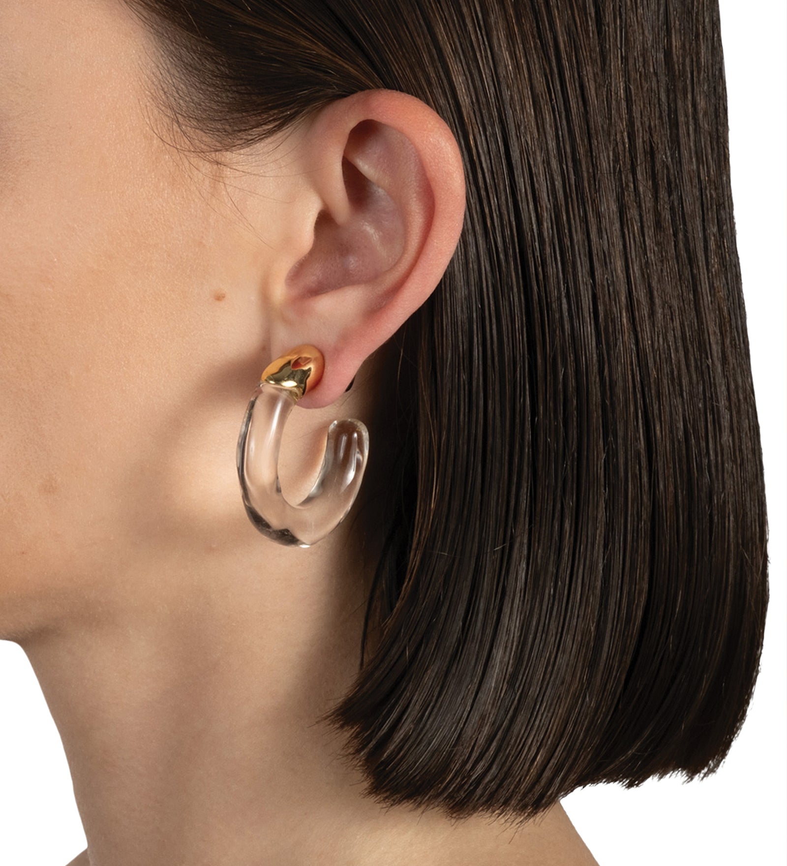 Alexis Bittar-Liquid Lucite Front Back Hoop Earrings-Earrings-Blue Ruby Jewellery-Vancouver Canada