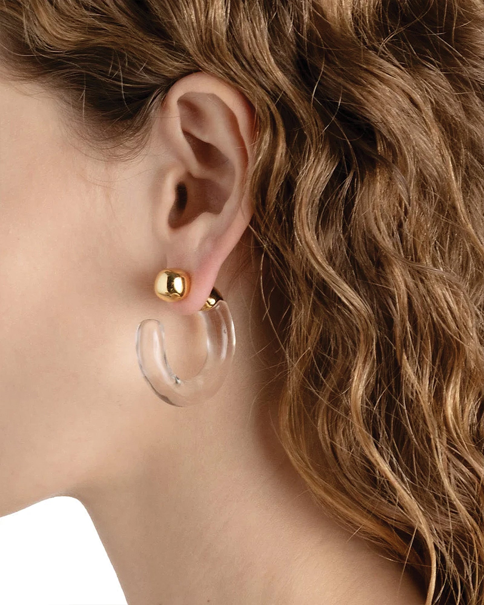 Alexis Bittar-Liquid Lucite Front Back Hoop Earrings-Earrings-Blue Ruby Jewellery-Vancouver Canada