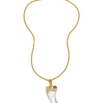 Alexis Bittar-Liquid Lucite Horn Pendant Necklace-Necklaces-Blue Ruby Jewellery-Vancouver Canada