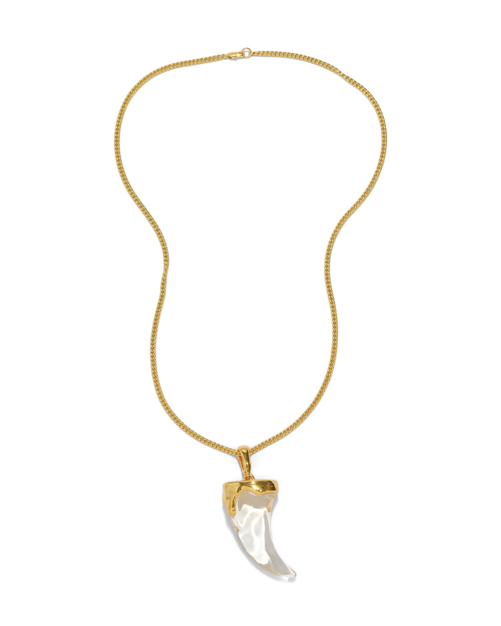 Alexis Bittar-Liquid Lucite Horn Pendant Necklace-Necklaces-Blue Ruby Jewellery-Vancouver Canada