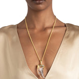 Alexis Bittar-Liquid Lucite Horn Pendant Necklace-Necklaces-Blue Ruby Jewellery-Vancouver Canada