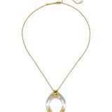 Alexis Bittar-Gilded Tusk Lucite Necklace-Necklaces-Blue Ruby Jewellery-Vancouver Canada