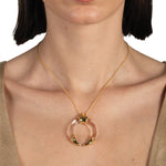 Alexis Bittar-Gilded Tusk Lucite Necklace-Necklaces-Blue Ruby Jewellery-Vancouver Canada