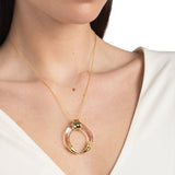 Alexis Bittar-Gilded Tusk Lucite Necklace-Necklaces-Blue Ruby Jewellery-Vancouver Canada