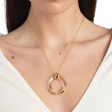 Alexis Bittar-Gilded Tusk Lucite Necklace-Necklaces-Blue Ruby Jewellery-Vancouver Canada
