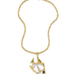 Alexis Bittar-Liquid Lucite Angelfish Pendant Necklace-Necklaces-Blue Ruby Jewellery-Vancouver Canada