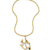 Alexis Bittar-Liquid Lucite Angelfish Pendant Necklace-Necklaces-Blue Ruby Jewellery-Vancouver Canada