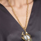Alexis Bittar-Liquid Lucite Angelfish Pendant Necklace-Necklaces-Blue Ruby Jewellery-Vancouver Canada