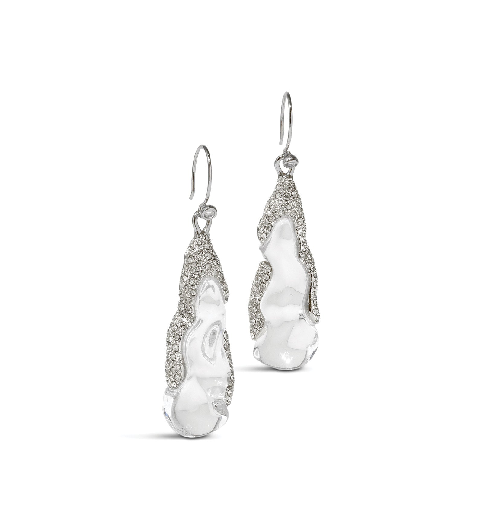 Silverlake Lucite
Wire Earring Rhodium Tone Plated Brass, Clear Lucite