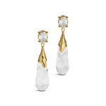 BonBon Crystal Small
Teardrop Earring 14k Gold Plated Brass, Crystal, Clear Lucite