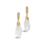 Alexis Bittar-Liquid Lucite Crystal Pavé Leverback Earrings-Earrings-14k Gold Plated, Crystal, Clear Lucite-Blue Ruby Jewellery-Vancouver Canada