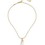 Alexis Bittar-Liquid Lucite Teardrop Pendant Necklace-Necklaces-Blue Ruby Jewellery-Vancouver Canada