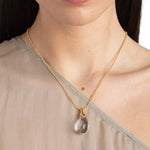 Alexis Bittar-Liquid Lucite Teardrop Pendant Necklace-Necklaces-Blue Ruby Jewellery-Vancouver Canada
