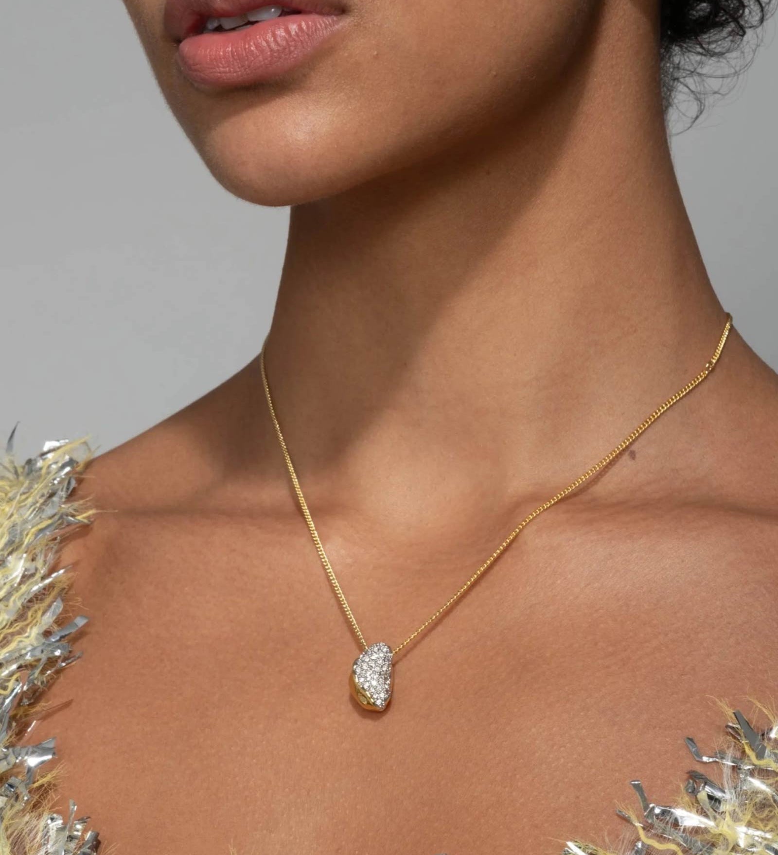 Alexis Bittar-Solanales Crystal Small Pebble Necklace-Necklaces-Blue Ruby Jewellery-Vancouver Canada