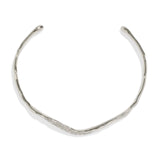 Solanales Crystal Skinny Collar Rhodium Tone Plated, Crystal