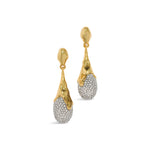Solanales Crystal Teardrop Earrings 14k Gold Plated, Crystal
