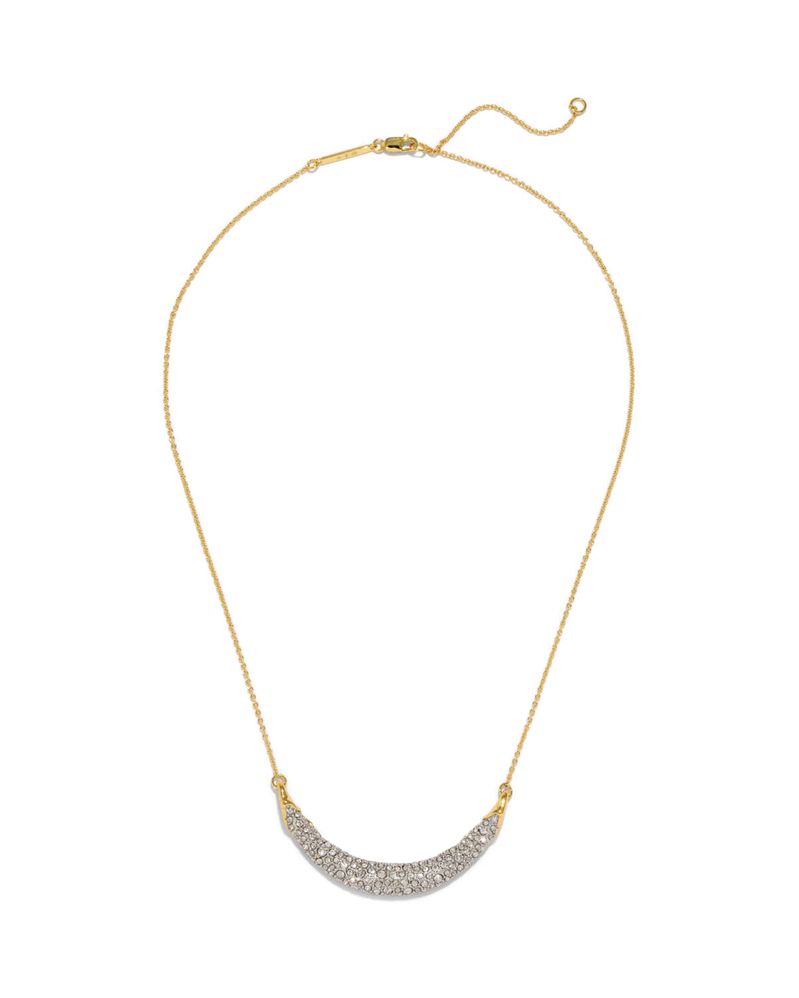 Alexis Bittar-Solanales Crystal Crescent Necklace-Necklaces-14k Gold Plated, Crystal-Blue Ruby Jewellery-Vancouver Canada