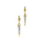 Solanales Gold Crystal
Spear Leverback Earrings 14k Gold Plated Brass, Crystal