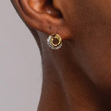 Alexis Bittar-Solanales Gold Crystal Spiral Stud Earrings-Earrings-Blue Ruby Jewellery-Vancouver Canada