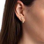 Asterales Gold CZ
Bar Earrings 14k Gold Plated, Cubic Zirconia