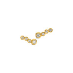 Asterales Gold CZ
Bar Earrings 14k Gold Plated, Cubic Zirconia