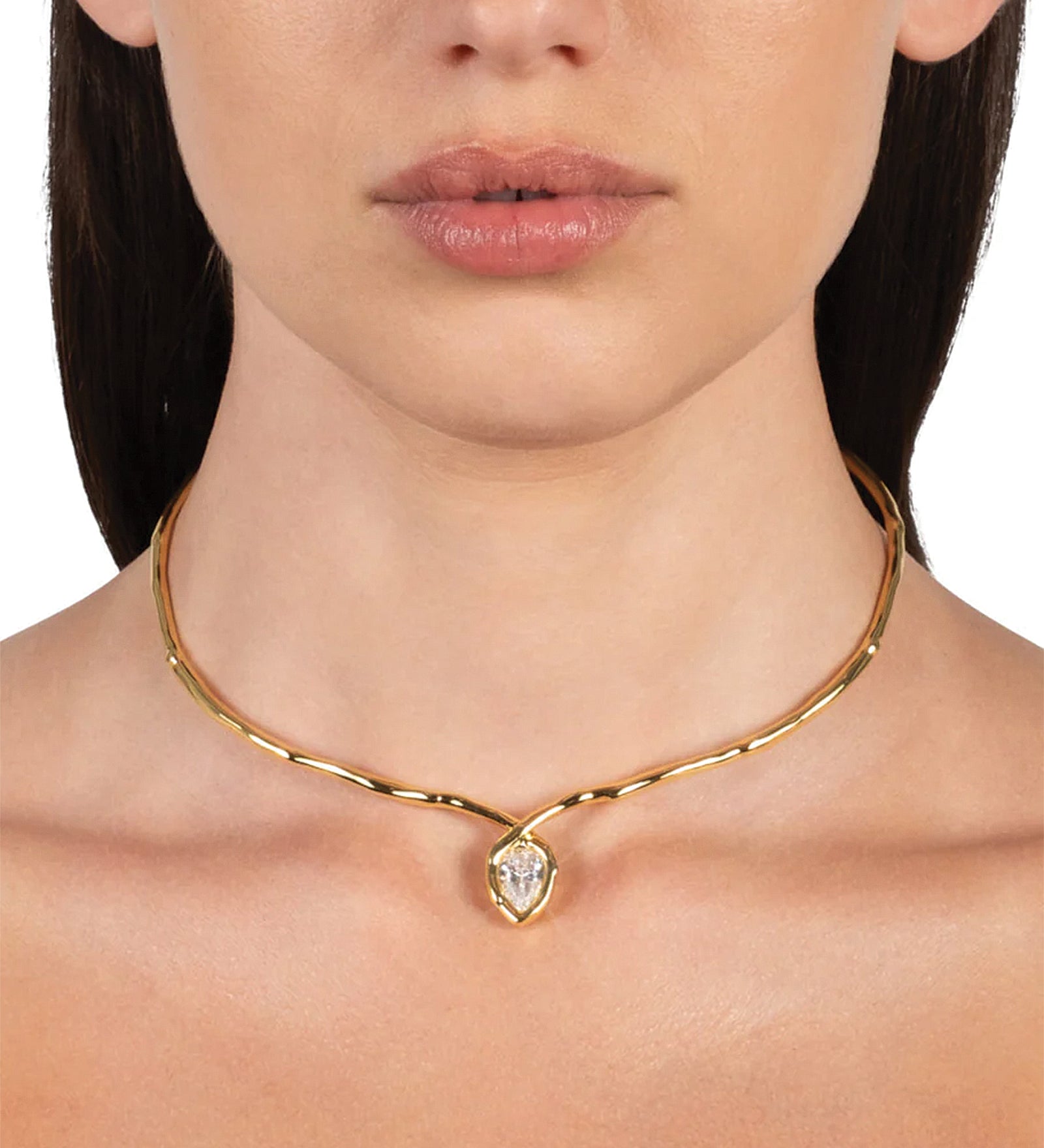 Alexis Bittar-Asterales Gold Floating Collar Necklace-Necklaces-Blue Ruby Jewellery-Vancouver Canada