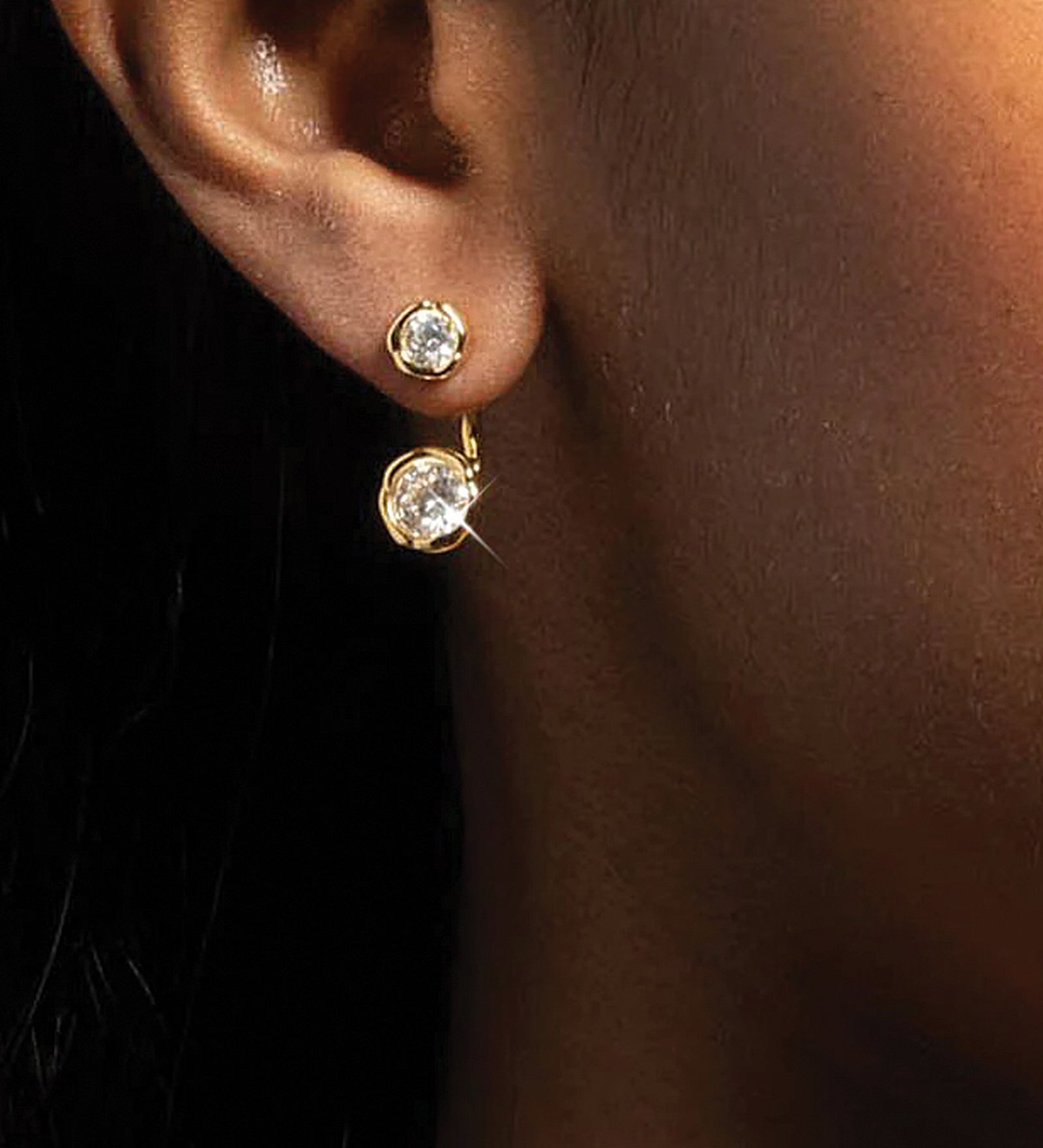 Alexis Bittar-Asterales Molten Front Back CZ Earrings-Earrings-Blue Ruby Jewellery-Vancouver Canada