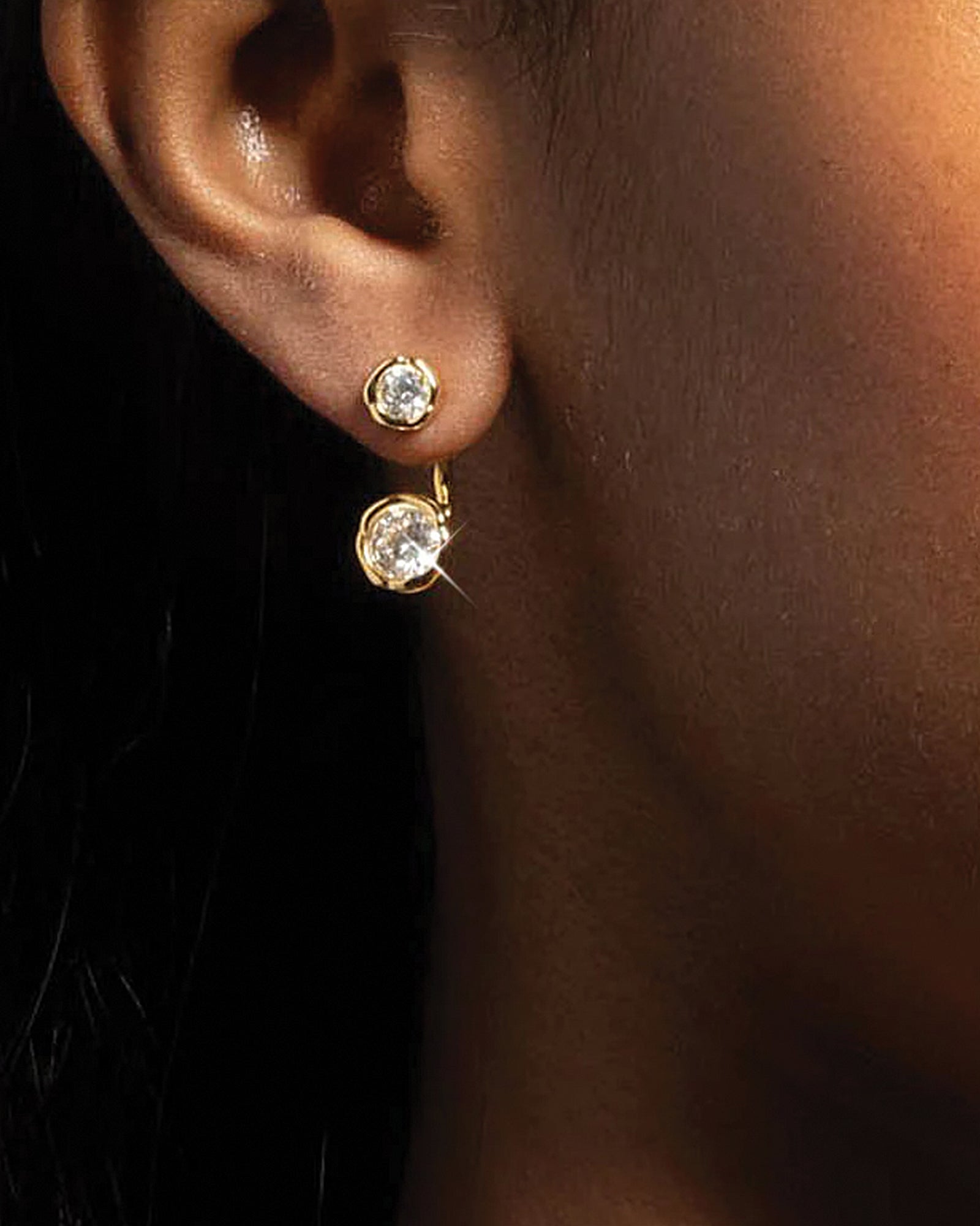Alexis Bittar-Asterales Molten Front Back CZ Earrings-Earrings-Blue Ruby Jewellery-Vancouver Canada