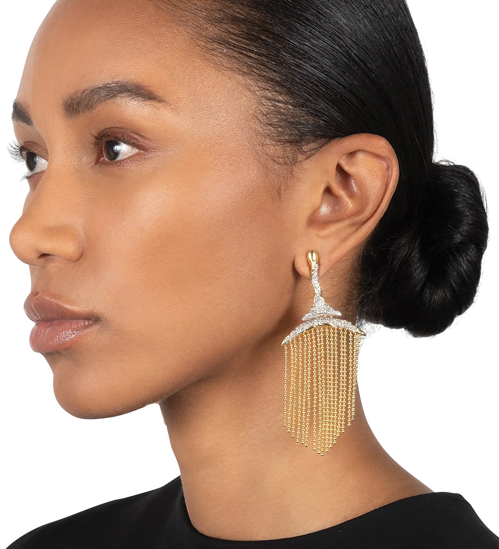 Alexis Bittar-Solanales Crystal Fringe Chandelier Earring-Earrings-Blue Ruby Jewellery-Vancouver Canada