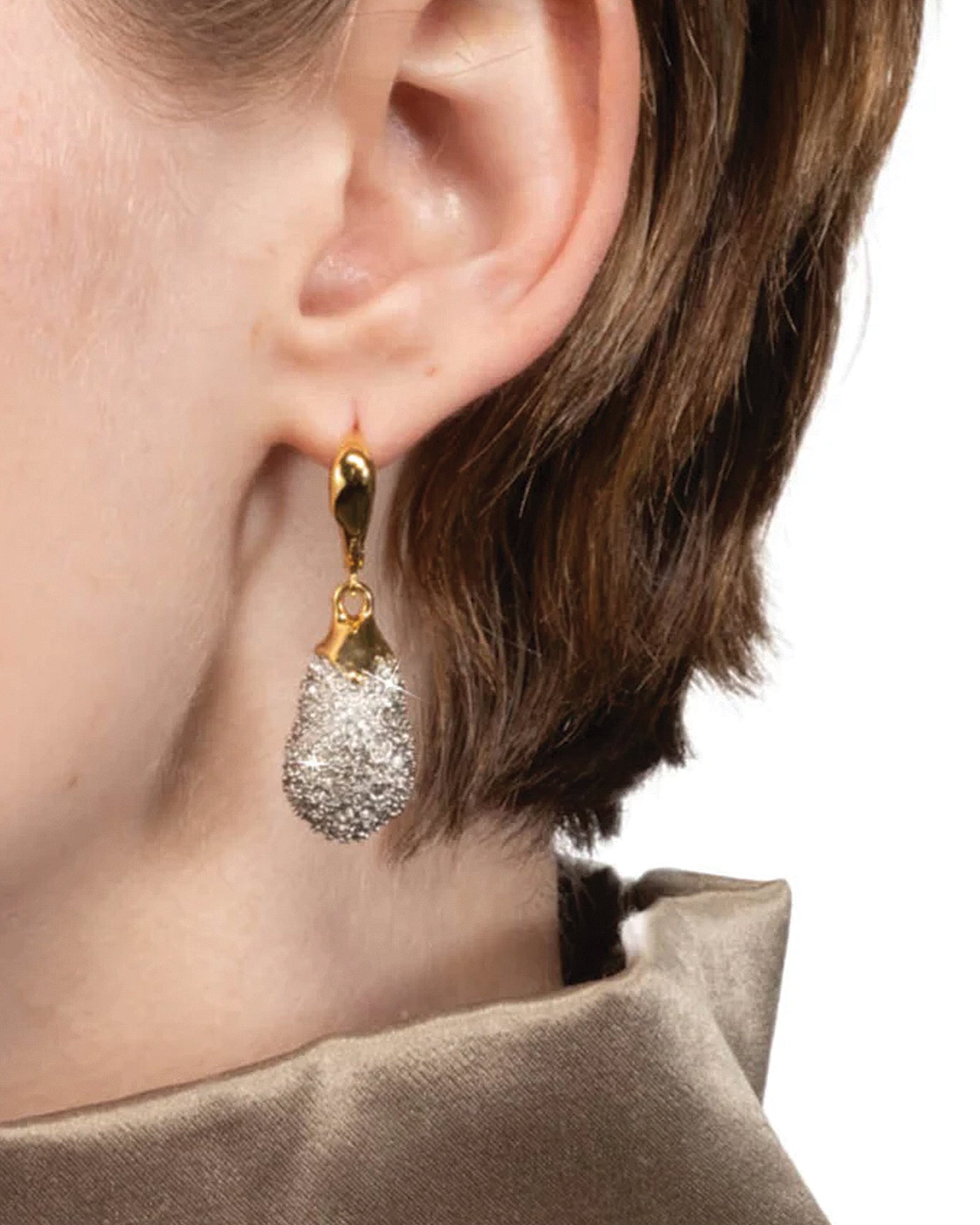 Alexis Bittar-Solanales Crystal Teardrop Leverback Earring-Earrings-Blue Ruby Jewellery-Vancouver Canada