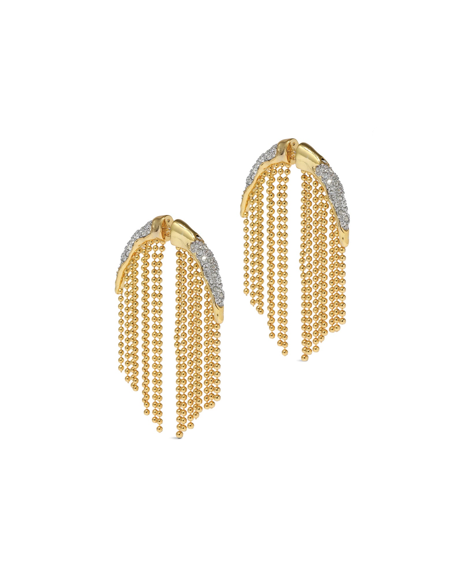 Alexis Bittar-Solanales Crystal Fringed Front Back Earrings-Earrings-Blue Ruby Jewellery-Vancouver Canada