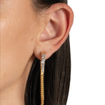 Alexis Bittar-Solanales Crystal Fringed Front Back Earrings-Earrings-Blue Ruby Jewellery-Vancouver Canada