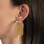 Alexis Bittar-Solanales Crystal Fringed Front Back Earrings-Earrings-Blue Ruby Jewellery-Vancouver Canada
