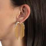 Alexis Bittar-Solanales Crystal Fringed Front Back Earrings-Earrings-Blue Ruby Jewellery-Vancouver Canada