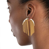 Alexis Bittar-Solanales Crystal Fringed Front Back Earrings-Earrings-Blue Ruby Jewellery-Vancouver Canada
