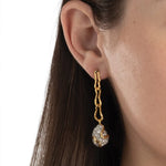 Alexis Bittar-Solanales Crystal Linked Pebble Earrings-Earrings-Blue Ruby Jewellery-Vancouver Canada