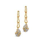 Solanales Crystal
Linked Pebble Earring 14k Gold Plated Brass, Crystal