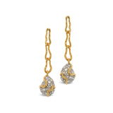 Solanales Crystal
Linked Pebble Earring 14k Gold Plated Brass, Crystal
