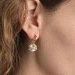 Alexis Bittar-Solanales Crystal Petite Pebble Hoop Earrings-Earrings-Blue Ruby Jewellery-Vancouver Canada