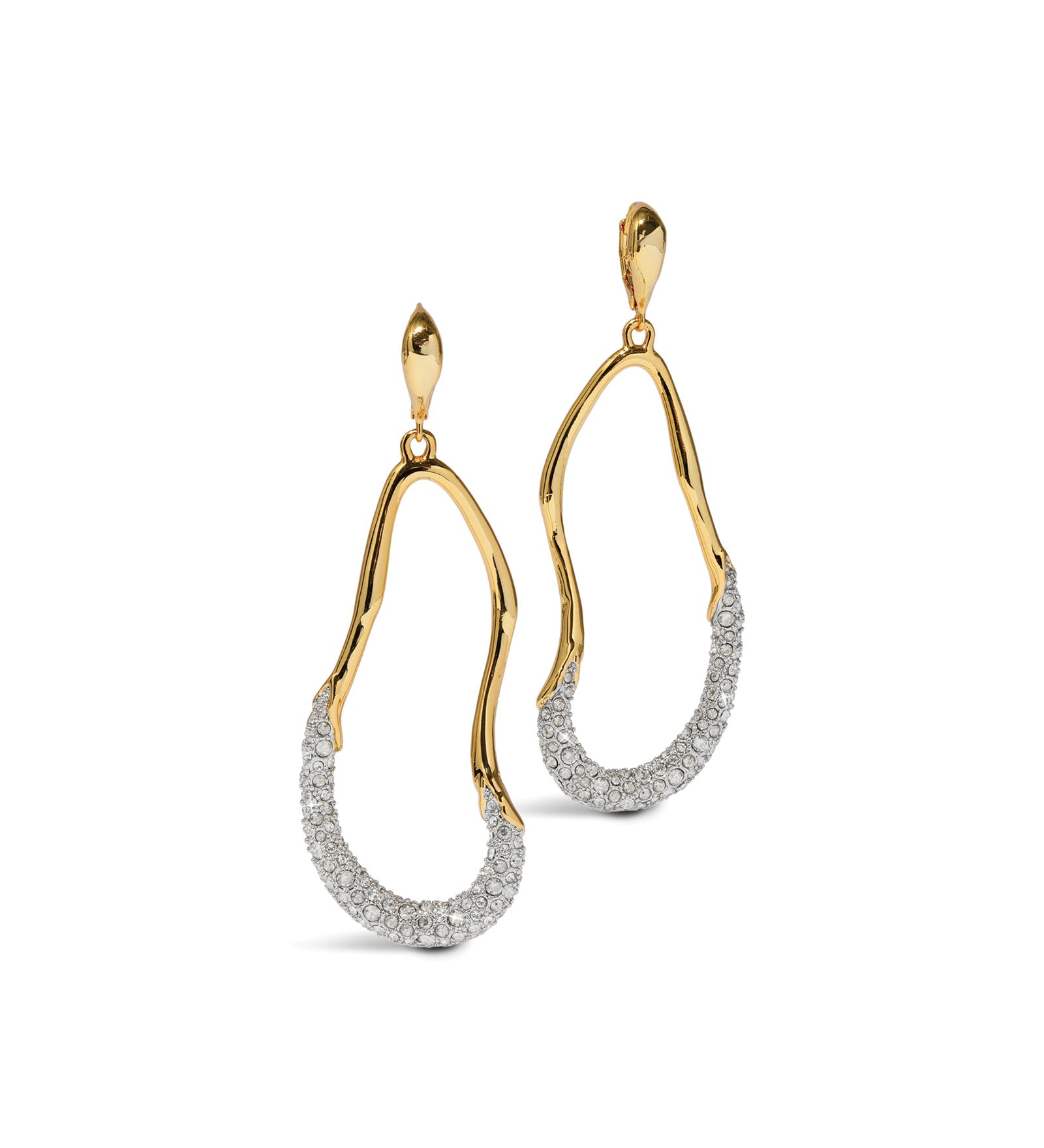 Solanales Crystal
Leverback Drop Earring 14k Gold Plated Brass, Crystal
