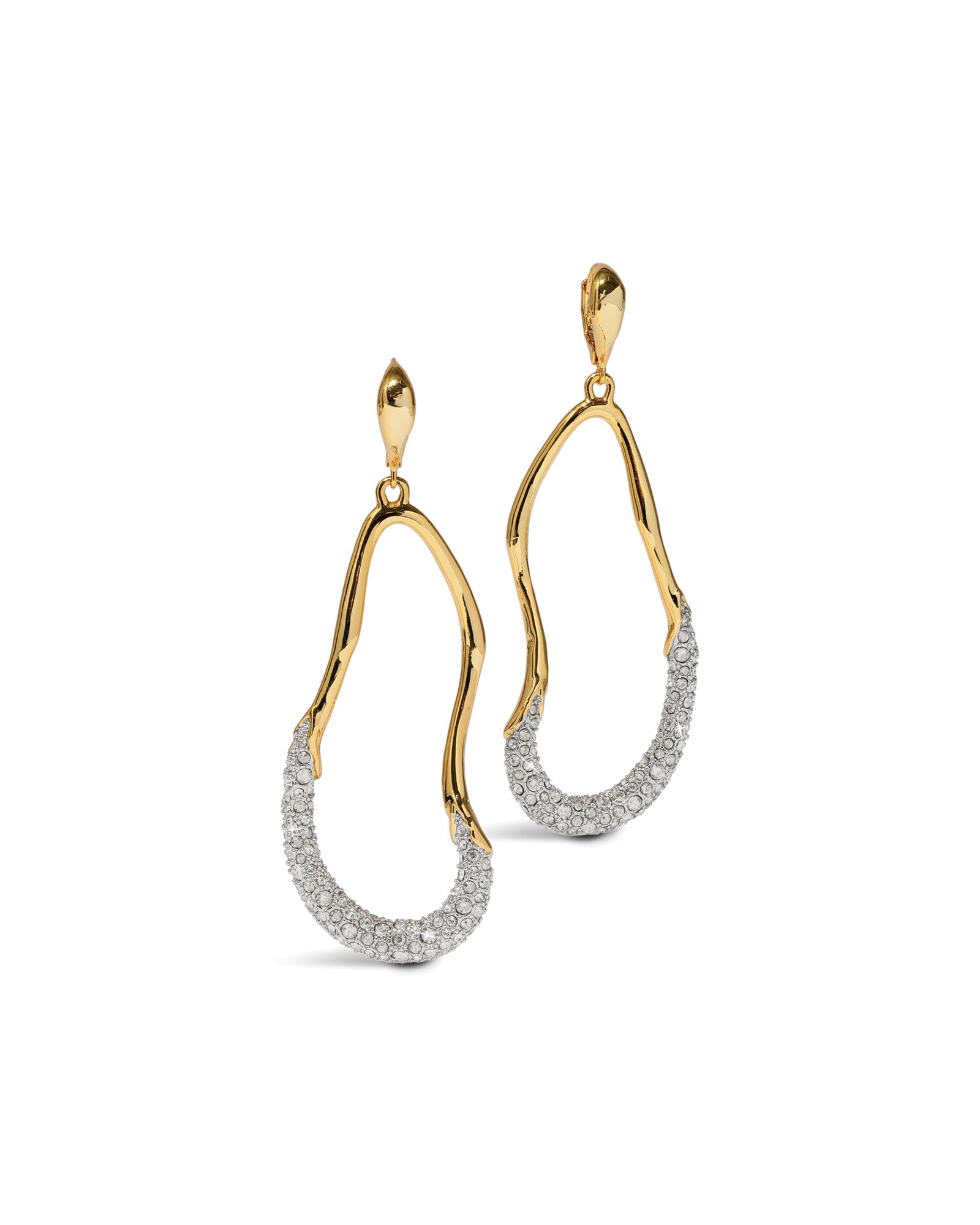 Solanales Crystal
Leverback Drop Earring 14k Gold Plated Brass, Crystal