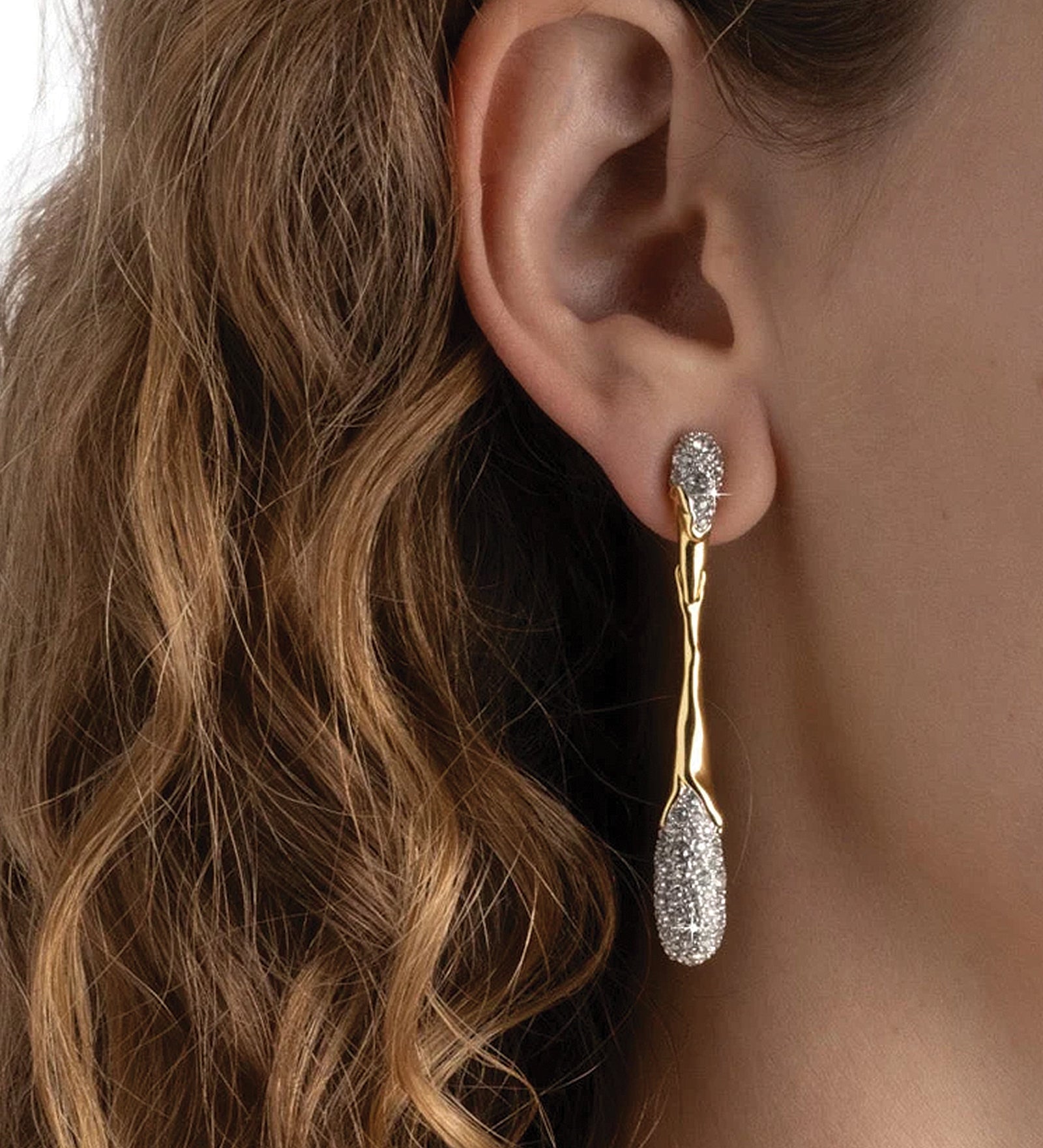 Alexis Bittar-Solanales Linear Crystal Teardrop Earrings-Earrings-Blue Ruby Jewellery-Vancouver Canada