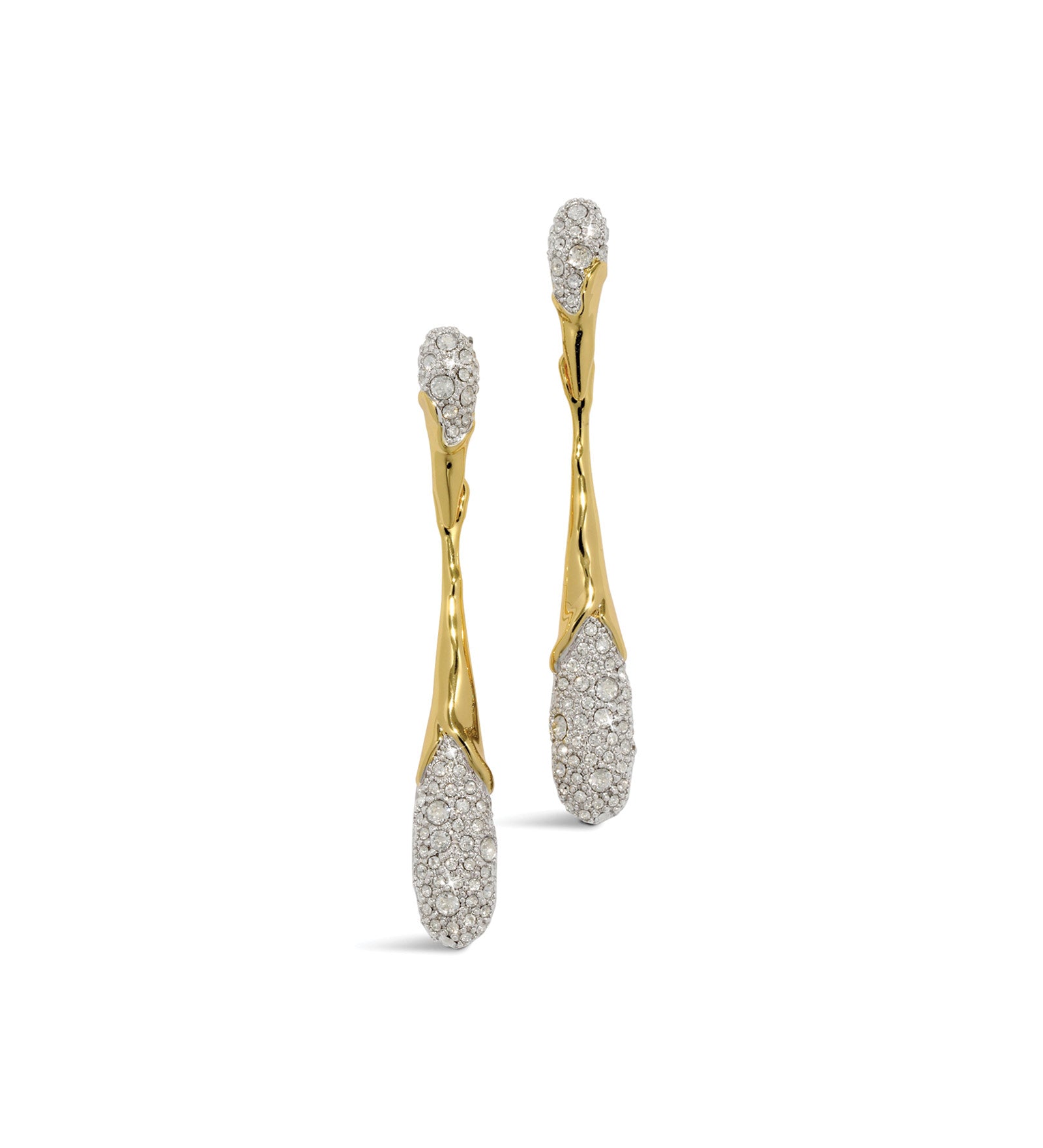 Solanales Crystal
Teardrop Earring 14k Gold Plated Brass, Crystal