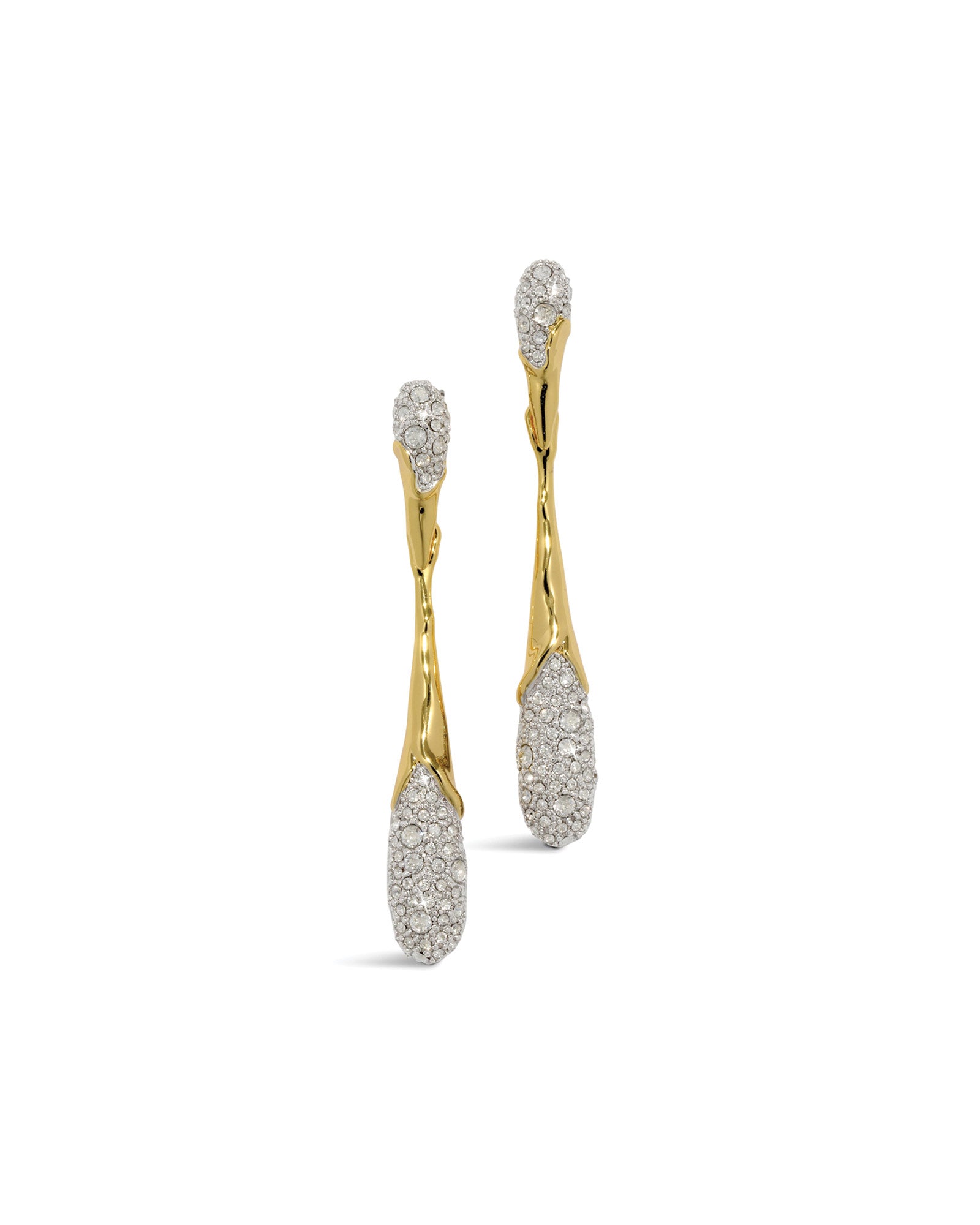 Solanales Crystal
Teardrop Earring 14k Gold Plated Brass, Crystal